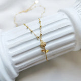 925 Silver Sunflower Pendant Necklace Women