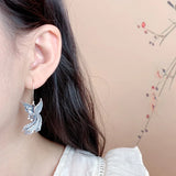 Vintage 925 Silver Phoenix Drop Earrings Ethnic Statement Jewelry EH190