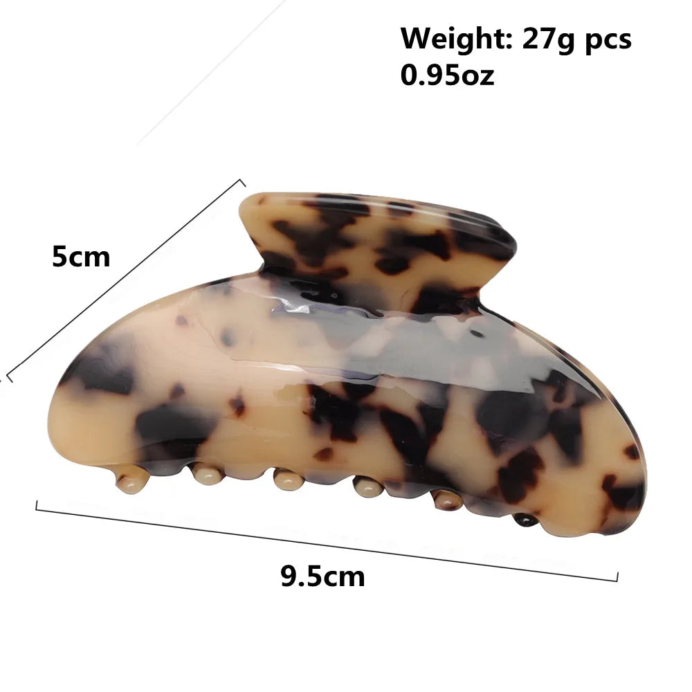 Vintage Leopard Print Hairpin Crab Hairpin Women's Accessories