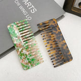 Vintage Acetate Leopard Print Hair Comb Hair Brush Hairdress Hair Styling Tool