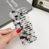 Vintage Acetate Leopard Print Hair Comb Hair Brush Hairdress Hair Styling Tool
