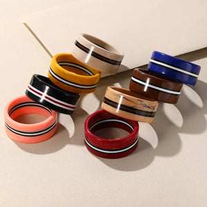 Vintage Acrylic Cuff Bracelets Bangle Mix Colors Resin Geometric Wide