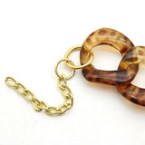 Vintage Acrylic Long Chain Choker Necklace Chunky Link Chains Collar Necklace