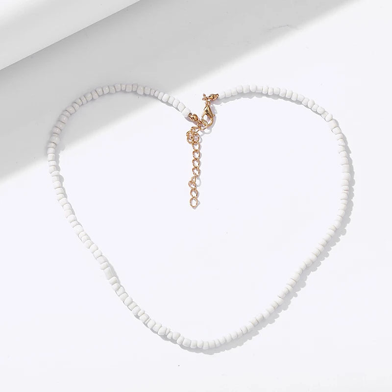 Vintage Beads Necklace Chain on Neck Clothing Accessories Jewelry Gift