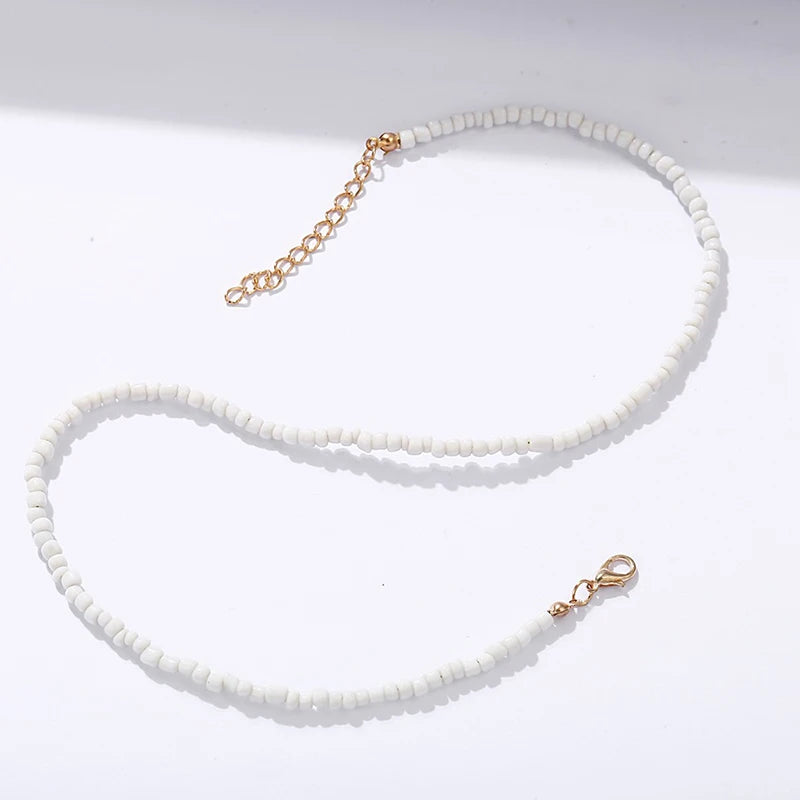 Vintage Beads Necklace Chain on Neck Clothing Accessories Jewelry Gift