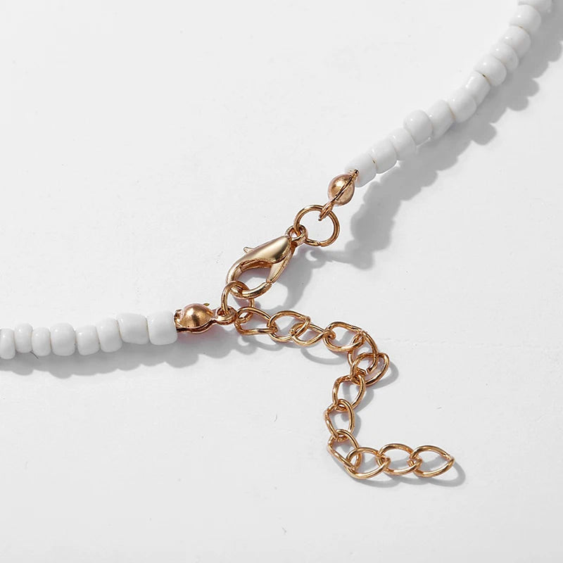 Vintage Beads Necklace Chain on Neck Clothing Accessories Jewelry Gift