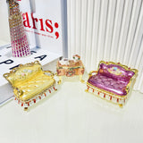 Vintage Enamel Jewelry Storage Box Sofa Desk Shaped