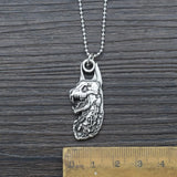 Vintage Alloy Monster Pendant Necklace for Halloween