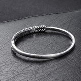 Vintage Buddha Bracelet Women Feather Twisted Cuff Bangle Pulseras Logo