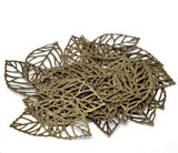 Antique Bronze Leaf Charm Pendants for DIY Necklace Jewelry, 100PCs