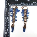 Antique Copper Natural Kyanite Stone Pendant Charms for DIY Jewelry