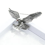 Vintage Antique Silver Flying Eagle Brooch Men Boys Suit Scarf Accessory