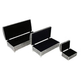 Vintage Antique Silver Metal Small Jewelry Storage Treasure Chest Box