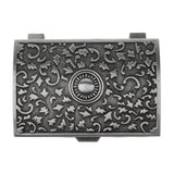 Vintage Antique Silver Metal Small Jewelry Storage Treasure Chest Box