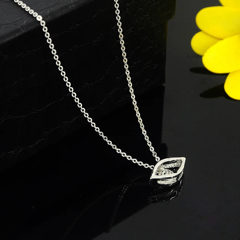 Vintage Arab Crystal Evil Eyes Pendants Necklace Luck Silver Chain Charm Necklac