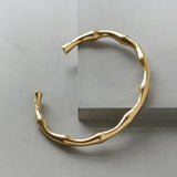 Adjustable Vintage Bamboo Bracelet Titanium Steel Plated 18k