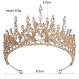 Vintage Baroque Crystal Tiara Bride Headpiece Wedding Hair Jewelry
