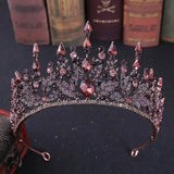 Vintage Baroque Crystal Tiara Bride Headpiece Wedding Hair Jewelry