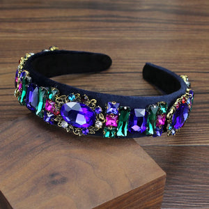 Royal Crystal Bride Headband Rhinestone Hairband Wedding Hair Jewelry