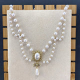 Vintage Baroque Multi-layer Pearl Tassel Beaded Necklace