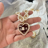 Baroque Pearl Crystal Choker Necklace for Women