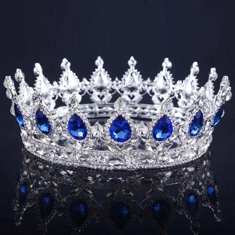 Vintage Baroque Queen King Tiara Crown Headdress