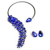 Boho Baroque Rhinestone Pendant Choker Collar Necklaces Set For Women