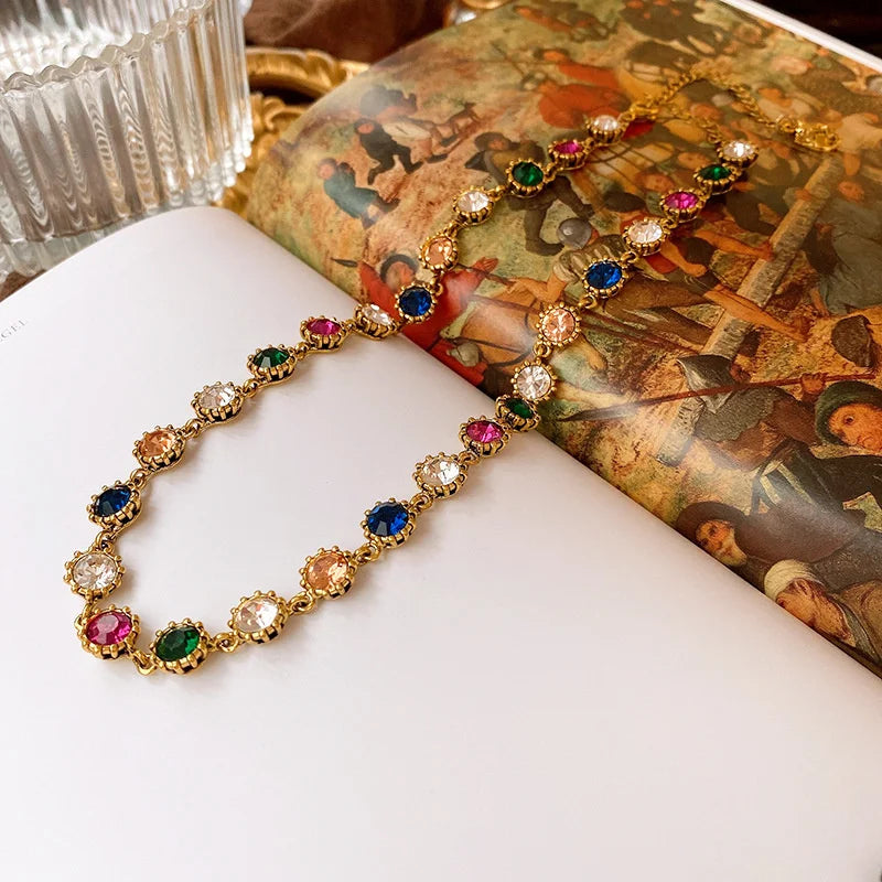 Vintage Baroque Style Collar Chain Necklace