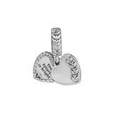 Vintage Heart Seeds Charms for Bracelets DIY - Silver 925 Beads