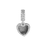 Vintage Heart Seeds Charms for Bracelets DIY - Silver 925 Beads