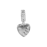 Vintage Heart Seeds Charms for Bracelets DIY - Silver 925 Beads