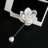 Vintage Bee Rhinestone Pearl Flower Brooch Crystal Jewelry Pin