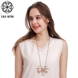Vintage Elephant Long Chains Necklace Goth Jewelry for Women