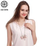 Vintage Elephant Long Chains Necklace Goth Jewelry for Women