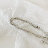 Vintage Glaze Heart Pendant Necklace Punk Chain Choker for Hip Hop Girl