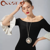 Vintage Statement Necklace Round Pendant Jewelry for Women