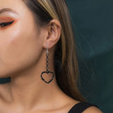 Vintage Barbed Wire Chokers Necklace Heart Pendant Earrings