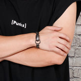 Vintage Bracelet Lock High Stainless Steel Men's Punk Boiled Smooth Link Chain
