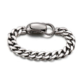 Vintage Bracelet Lock High Stainless Steel Men's Punk Boiled Smooth Link Chain