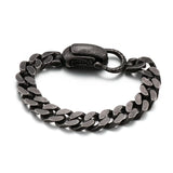 Vintage Bracelet Lock High Stainless Steel Men's Punk Boiled Smooth Link Chain