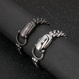 Vintage Bracelet Lock High Stainless Steel Men's Punk Boiled Smooth Link Chain