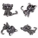 Vintage Crystal Cat Brooch Pins 28x31x3mm Women Brooch