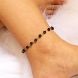 Vintage Crystal Stone Beads Charms Beach Anklet For Women