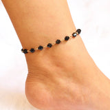 Vintage Crystal Stone Beads Charms Beach Anklet For Women