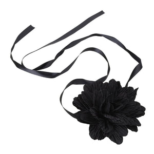 Vintage Flower Choker Necklace Gothic Dark Girl Collar Necklace