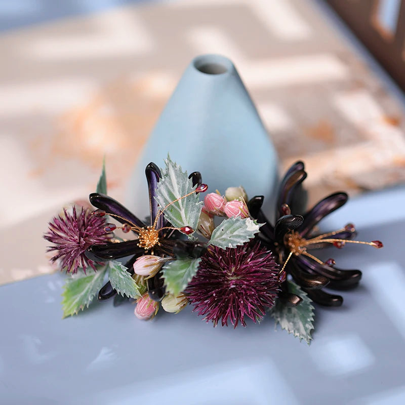 Vintage Flowers Wedding Bridal Hair Accessories Artificial Flower Hairgrips