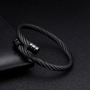 Vintage Gun Plated Stainless Steel Bracelet