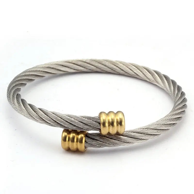Vintage Gun Plated Stainless Steel Bracelet