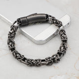 Vintage Stainless Steel Gothic mens Link chain bracelet 8mm