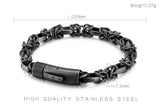 Vintage Stainless Steel Gothic mens Link chain bracelet 8mm